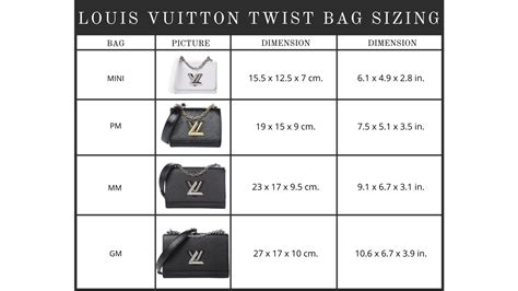 louis vuitton twist bag sizes